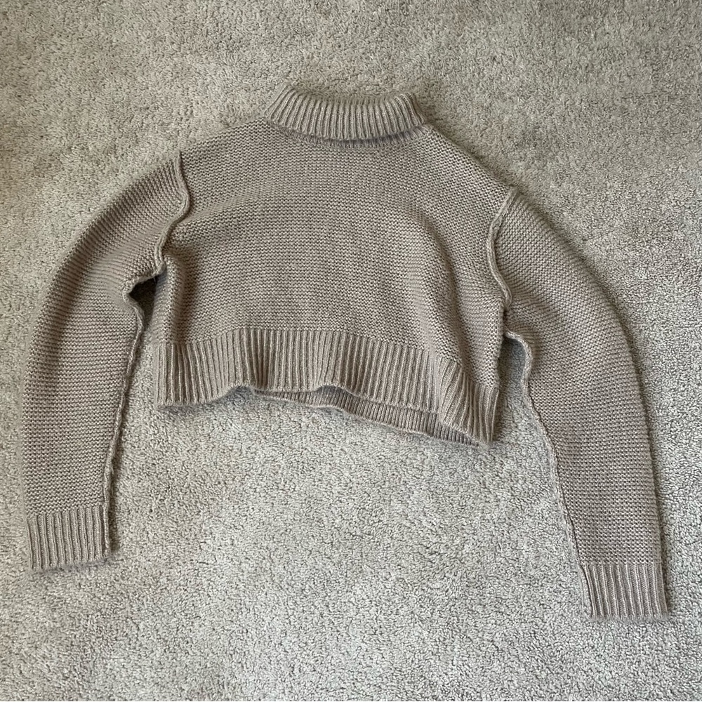 Cozy Tan Turtleneck Sweater